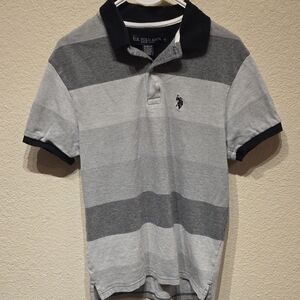 U.S. Polo Assn. Black and Gray Men's Polo Shirt